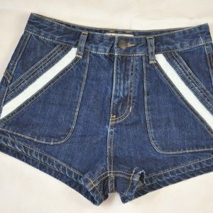 Free People Short Denim Lace Sweet High Size 26